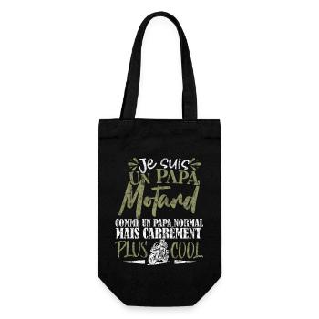 Je suis un Papa Motard Humour Moto Drole Motoriste - Sac à bouteille - noir - Devant