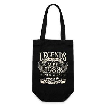 Les légendes sont nées en mai 1988 - Sac à bouteille - noir - Devant