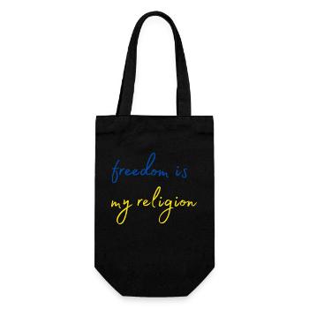 freedom is my religion - Geschenkbeutel für Flaschen - Schwarz - Vorne