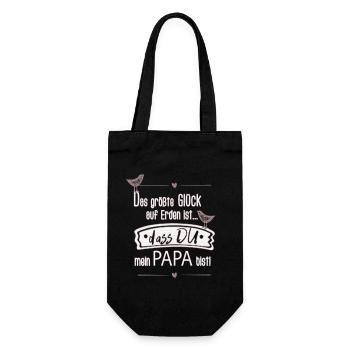 Vatertag Papa Liebe (Mit Filter) SabineVegan - Geschenkbeutel für Flaschen - Schwarz - Vorne
