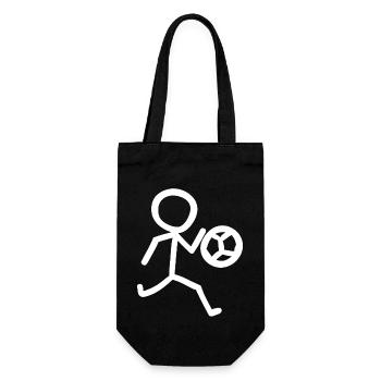 Fußballer Minimalist - Geschenkbeutel für Flaschen - Schwarz - Vorne