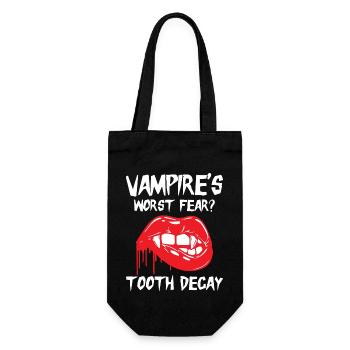 Dental Vampire Joke Dentist - Gift Bag for Bottles - black - Front