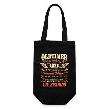 Oldtimer Baujahr 1978 Jahrgang Geburtstag Geschenk - Geschenkbeutel für Flaschen - Schwarz - Vorne