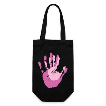 Mom and I palms - Gift Bag for Bottles - black - Front