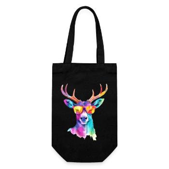 Zazo the Deer - Gift Bag for Bottles - black - Front