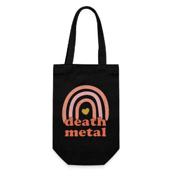 Lustiger Death Metal Sarkastischer Metal Metalhead - Geschenkbeutel für Flaschen - Schwarz - Vorne