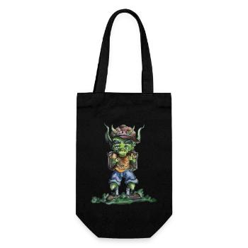 Dragon Going To School - Gift Bag for Bottles - black - Front