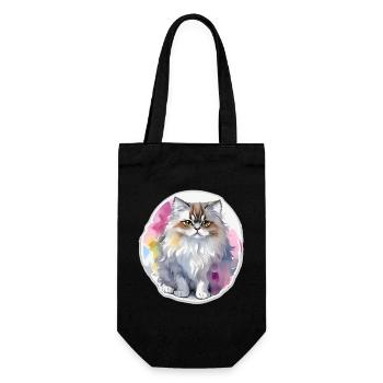 Persian cat - Gift Bag for Bottles - black - Front