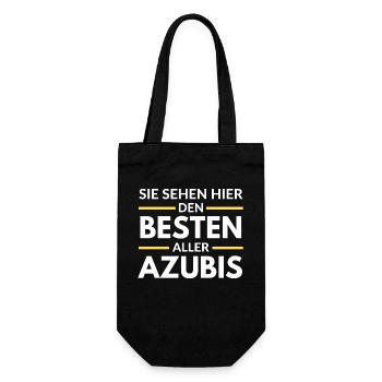 Sie sehen hier den Besten aller Azubis - Geschenkbeutel für Flaschen - Schwarz - Vorne