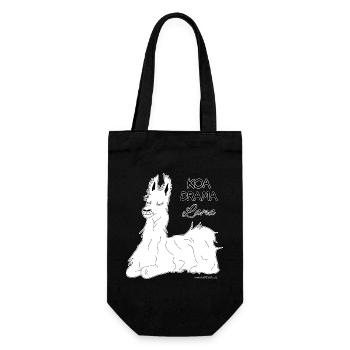 KOA DRAMA Lama - no drama Lama, dialect - Gift Bag for Bottles - black - Front