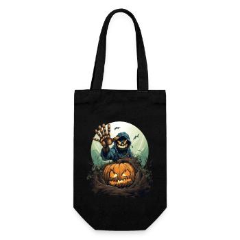 Halloween Emerging Hands Citrouille effrayante - Sac à bouteille - noir - Devant