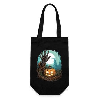 Halloween Emerging Hands Citrouille effrayante - Sac à bouteille - noir - Devant