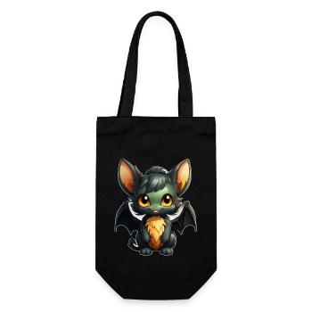 Chauve-souris Halloween I Cartoon Mignonne chauve-souris - Sac à bouteille - noir - Devant