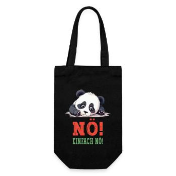 Nope Just Nope No No Panda Bear Cute Funny Saying - Gift Bag for Bottles - black - Front