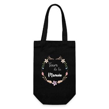Collection mariage Bohème - Team de la Mariée - Sac à bouteille - noir - Devant
