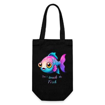 Poisson sucré et coloré - Sac à bouteille - noir - Devant