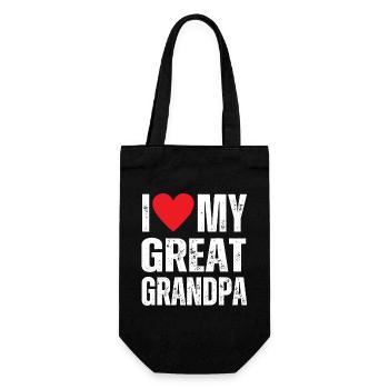 I Love My Great Grandpa - Gift Bag for Bottles - black - Front