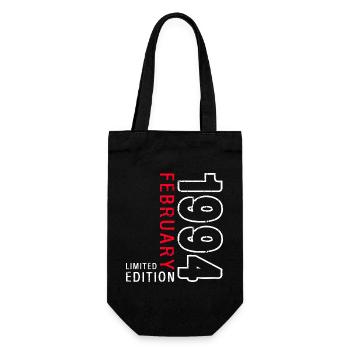 30. Geburtstag Februar Jahrgang 1994 Vintage - Geschenkbeutel für Flaschen - Schwarz - Vorne