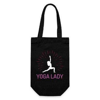 Fille de yoga - Sac à bouteille - noir - Devant