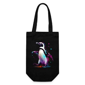 Penguin - Gift Bag for Bottles - black - Front