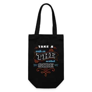 awesome joke campsite camping funny tshirt geek - Geschenkbeutel für Flaschen - Schwarz - Vorne