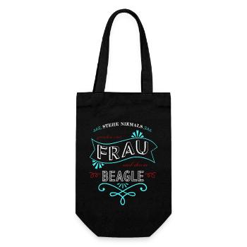 geschenkidee humor weihnachten hunderasse - Geschenkbeutel für Flaschen - Schwarz - Vorne