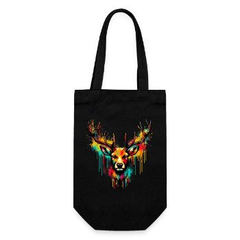 Deer - Gift Bag for Bottles - black - Front
