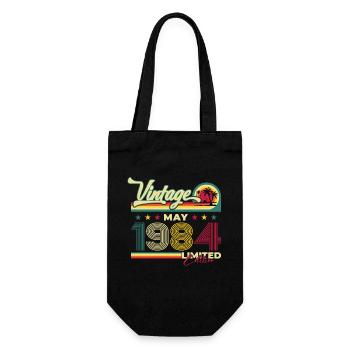Vintage May 1984 Vintage 1984 Birthday 1984 - Gift Bag for Bottles - black - Front