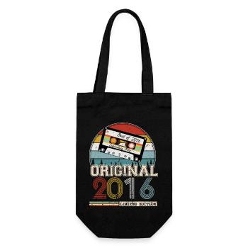 Vintage 2016 8 Year Anniversary Gift - Gift Bag for Bottles - black - Front