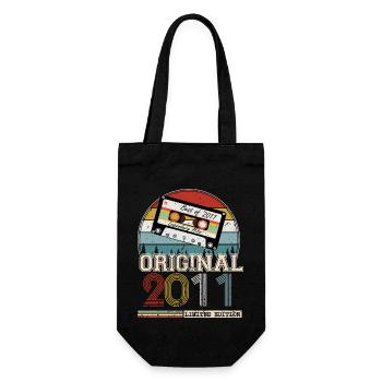 Vintage 2011 13 Year Anniversary Gift - Gift Bag for Bottles - black - Front