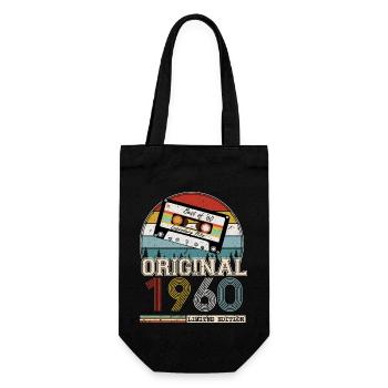Vintage 1960 Cadeau Anniversaire 64 ans - Sac à bouteille - noir - Devant