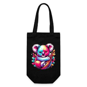 Koala - Geschenkbeutel für Flaschen - Schwarz - Vorne