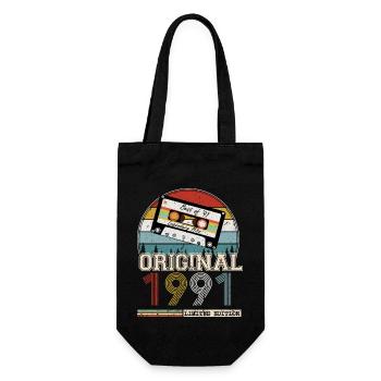 Vintage 1991 33 Year Anniversary Gift - Gift Bag for Bottles - black - Front