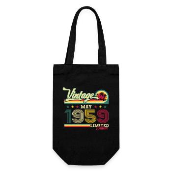 Original June 1959 Vintage 1959 Birthday 1959 - Gift Bag for Bottles - black - Front