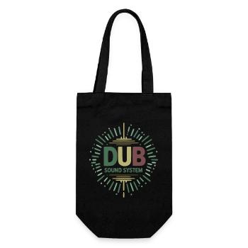 dub sound system design - Gift Bag for Bottles - black - Front