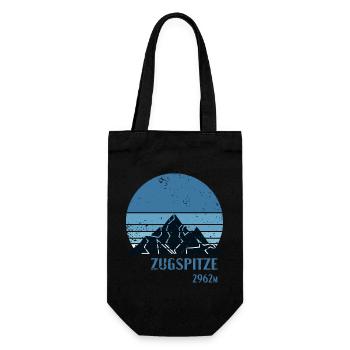 Höhe Zugspitze Design - Geschenkbeutel für Flaschen - Schwarz - Vorne