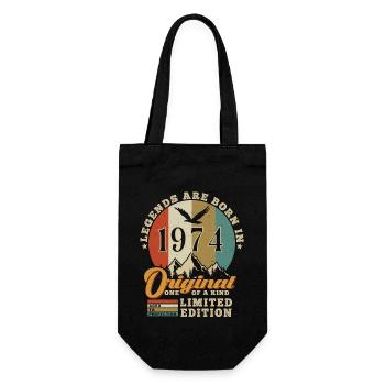 Original 1974 Cadeau D'anniversaire 1974 Authentic - Sac à bouteille - noir - Devant