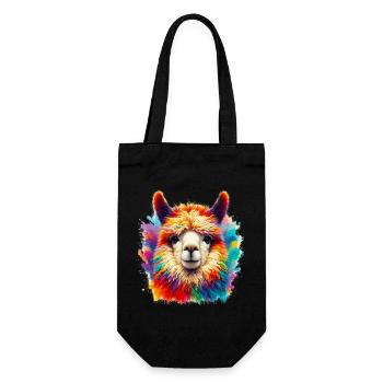 Alpaca - Gift Bag for Bottles - black - Front