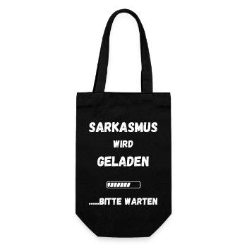 Sarkasmus wir Geladen - Geschenkbeutel für Flaschen - Schwarz - Vorne
