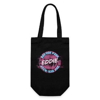 Vatertag Eddie - Geschenkbeutel für Flaschen - Schwarz - Vorne