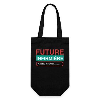 future infirmière - Sac à bouteille - noir - Devant
