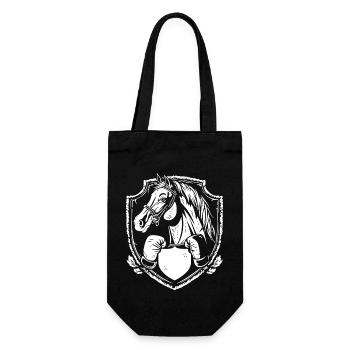 Pferd Boxer Kampfsport MMA - Geschenkbeutel für Flaschen - Schwarz - Vorne
