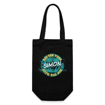 Vatertag Simon - Geschenkbeutel für Flaschen - Schwarz - Vorne