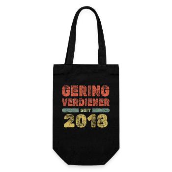 2018 - Geschenkbeutel für Flaschen - Schwarz - Vorne
