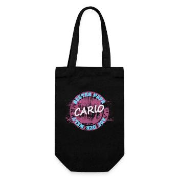Father's Day Carlo - Gift Bag for Bottles - black - Front
