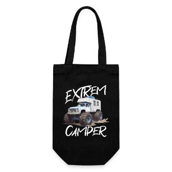 Abenteuerlicher Off-Road Camper Truck - Geschenkbeutel für Flaschen - Schwarz - Vorne