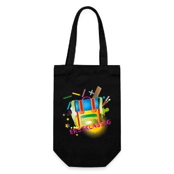 Erstklassiger Schulranzen bunt & kreativ - Geschenkbeutel für Flaschen - Schwarz - Vorne