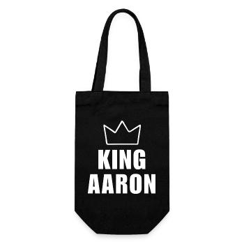 King Aaron Gorilla Shirt – Name beginnt mit A - Geschenkbeutel für Flaschen - Schwarz - Vorne