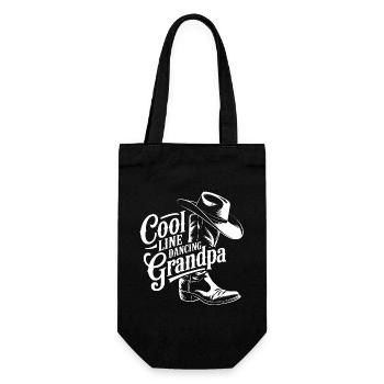 Cooler Grandpa Tanz Design - Geschenkbeutel für Flaschen - Schwarz - Vorne