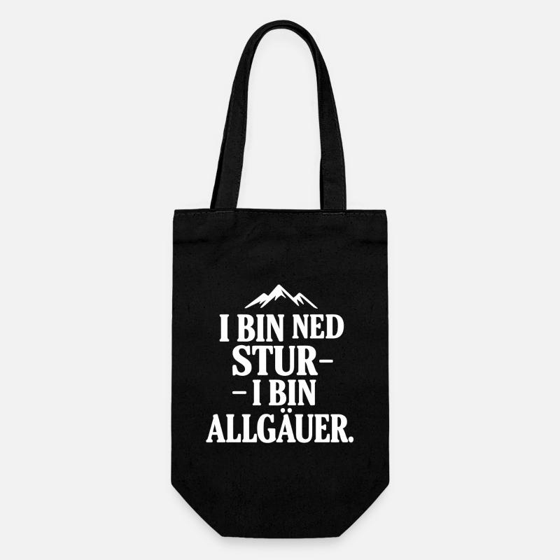 Allgäu dialect pride - Gift Bag for Bottles - black